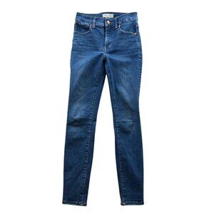Madewell Womens 9" Mid-Rise Skinny  Jeans Size 24 Leg Ankle Blue Denim Casual